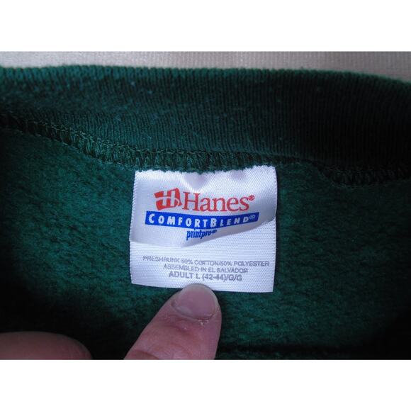 Vintage 90s Grandma Cat Sweatshirt Embroidered Butter Midknight Cute Green Large - Picture 3 of 9